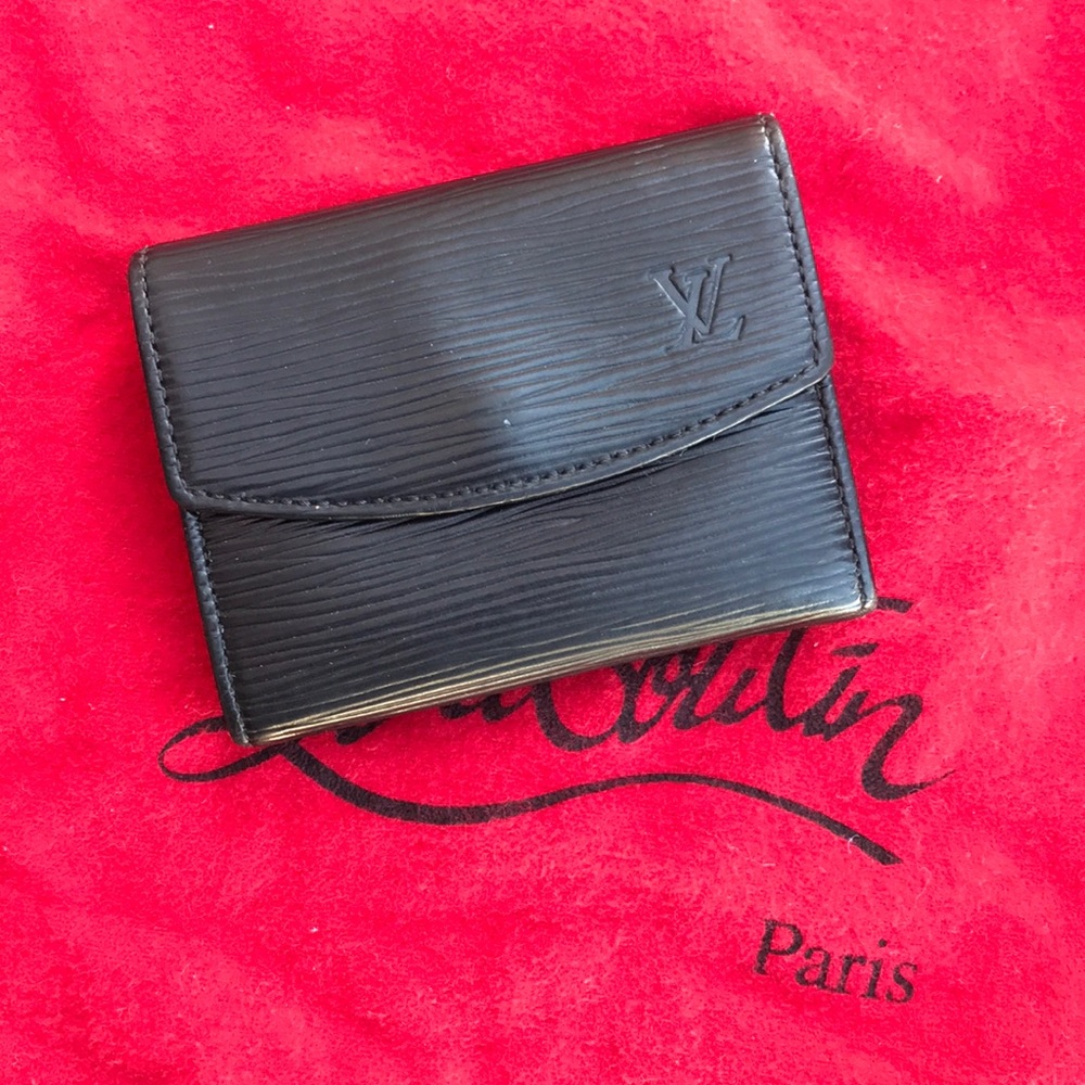 Black Leather LV Wallet